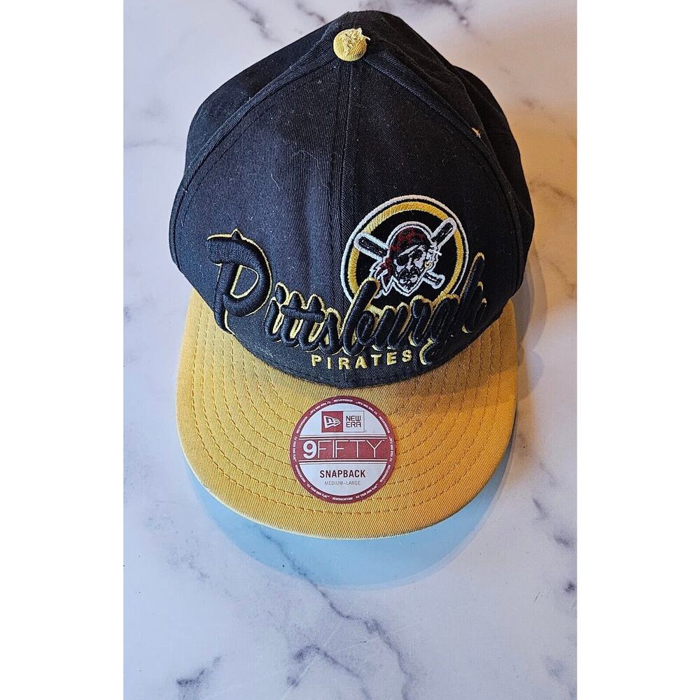 New Era 9 Fifty‎ Pittsburgh Pirates Hat Snapback Cap Med Large Adjustable